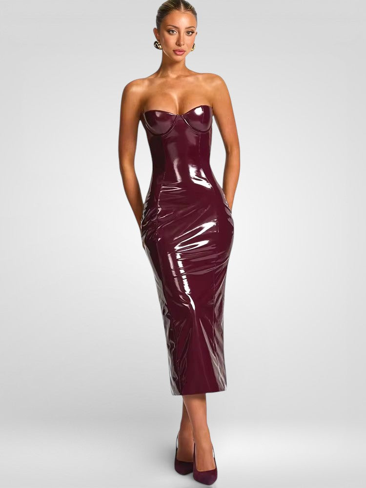 Backless Spaghetti Strap Bodycon Maxi Dress