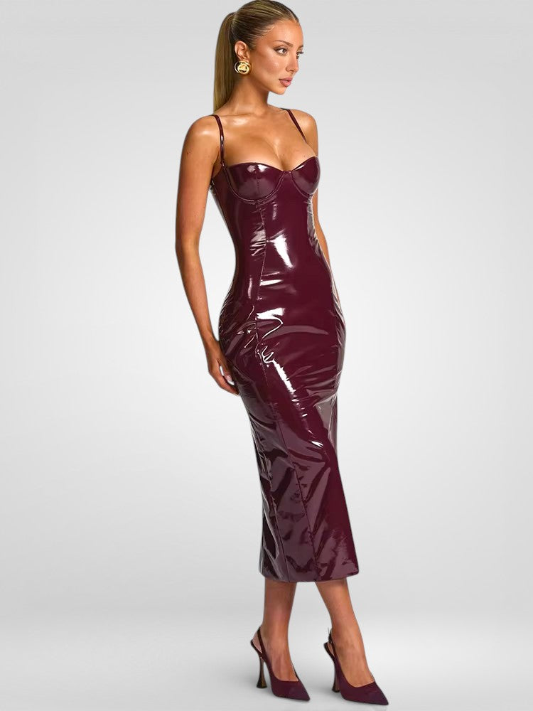 Backless Spaghetti Strap Bodycon Maxi Dress