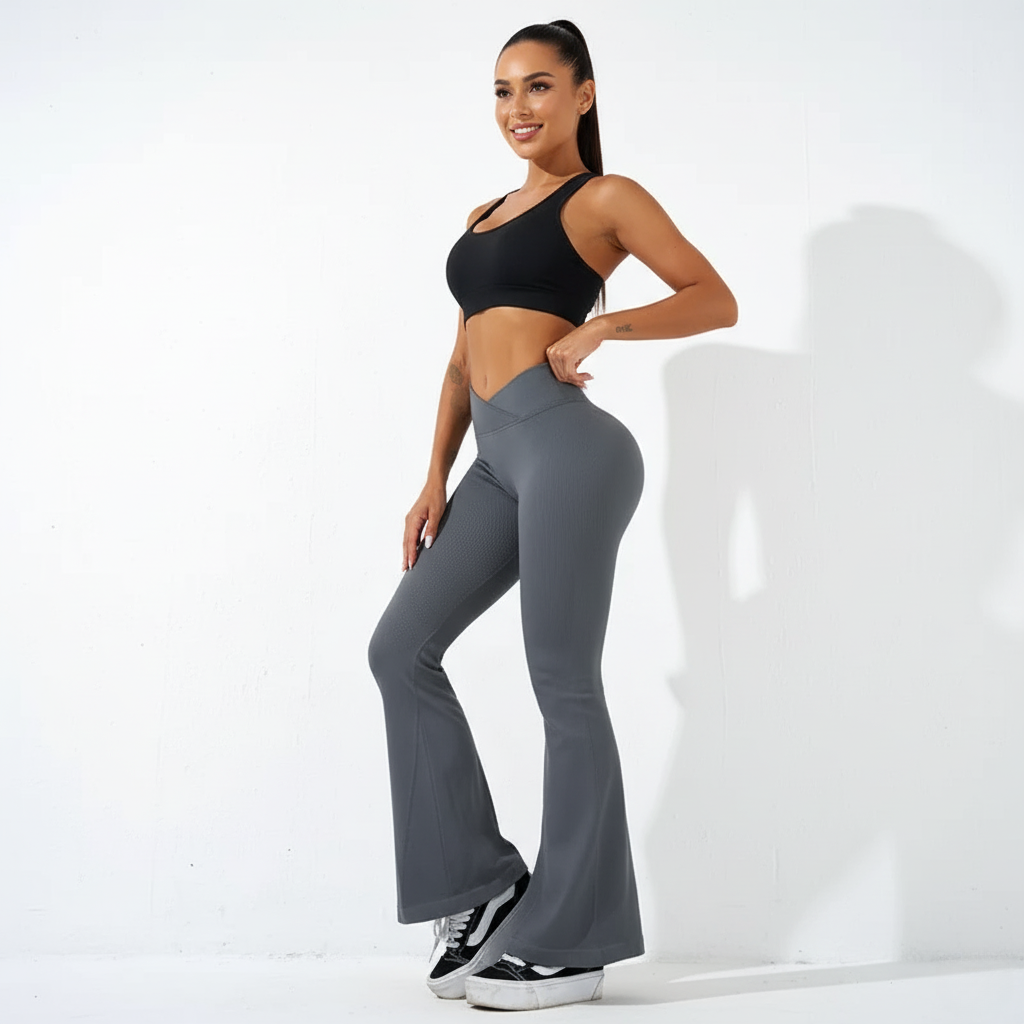 Seamless High-Waist Booty Lift Knit Leggings – Ankle-Length Sportswear
