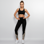 Legíny s leopardím potiskem, vysokým pasem a kapsami – bezešvý sportovní střih, které zvedají zadek