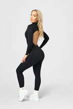 Gepolsterter, rückenfreier Yoga-Jumpsuit