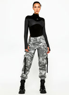 Black Sexy Patchwork Top