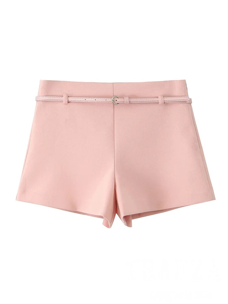 Sada vintage elegantního saka a kraťasů bez rukávů 