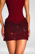 Yeona Minikleid - Burgunderrot